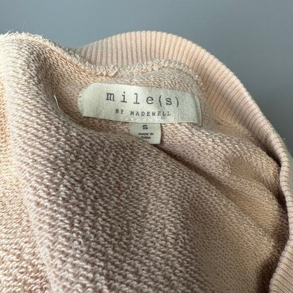 Miles by Madewell Nude Blush Relaxed Fit Sweatshirt Womens Sz S - Picture 3 of 4